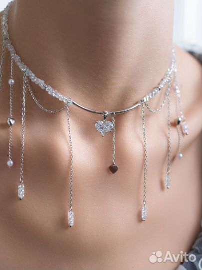 Колье чокер многослойный