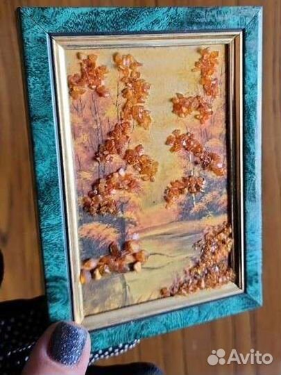 Картинка 10*14 с янтарем