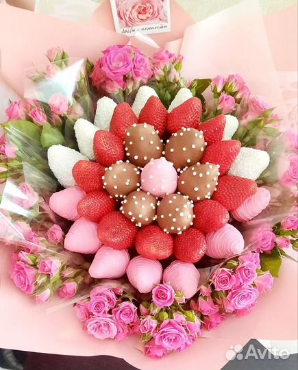 Вкусные букеты, клубника в шоколаде