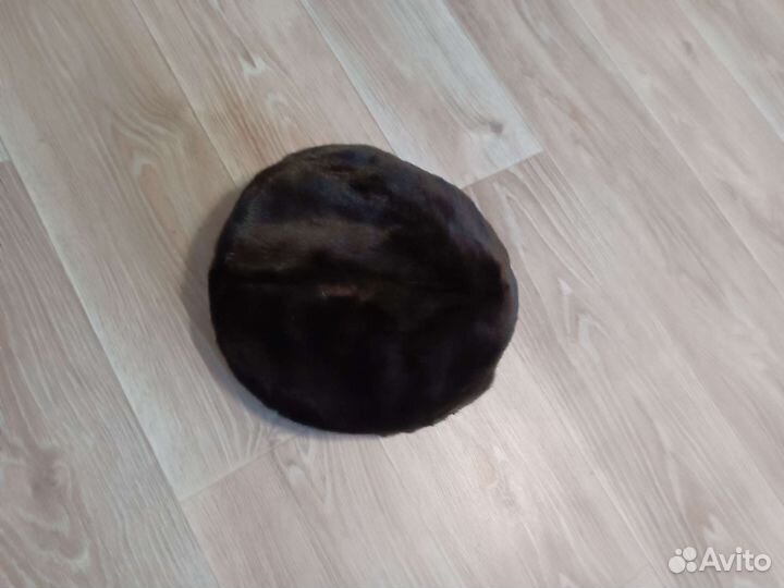 Берет норковый женский черный