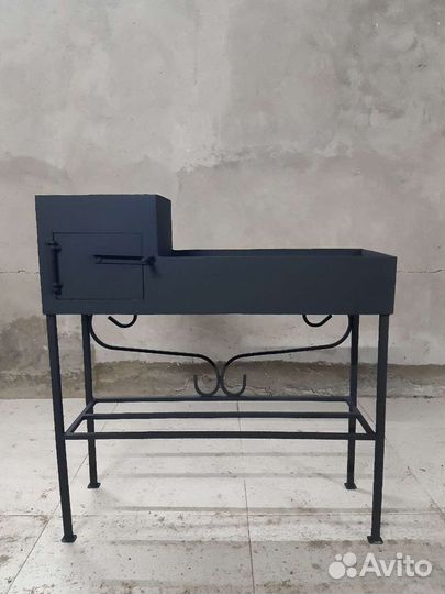 Мангал с печью под казан