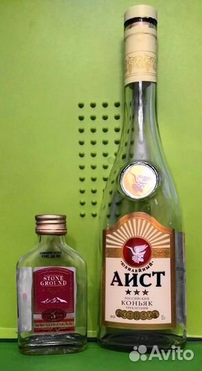 Бутылки из цветного и прозрачного стекла