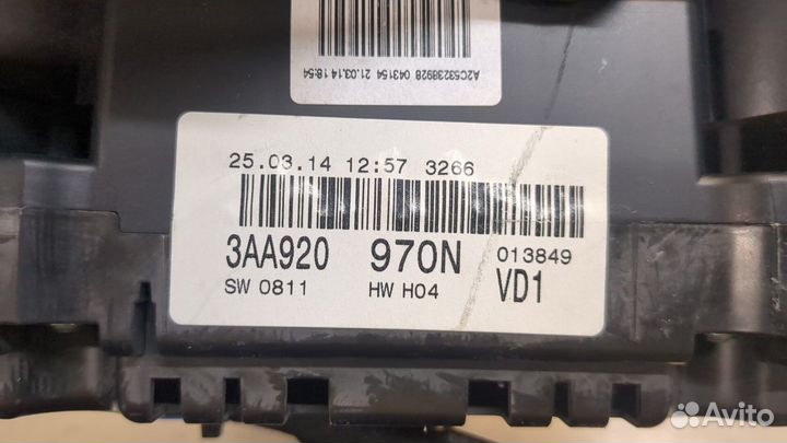 Щиток приборов Volkswagen Passat 7 Европа, 2014