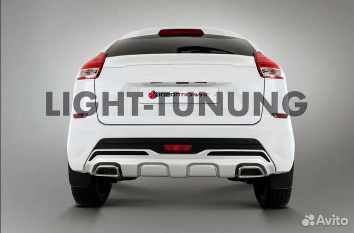 Накладка на задний бампер LADA X-Ray в цвет