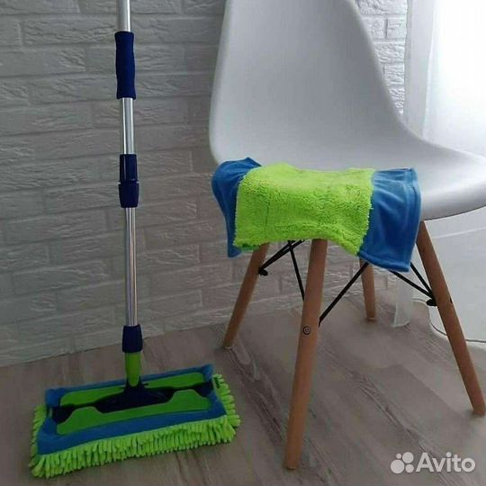 Швабра с тремя насадками Greenway