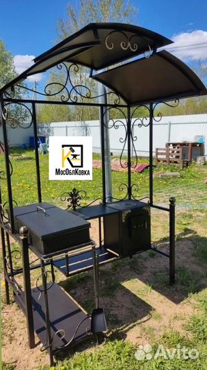 Мангал с крышей