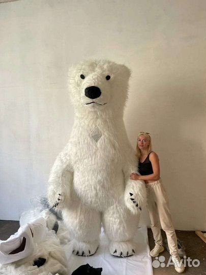 Белый медведь 3 метра новый