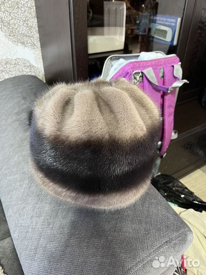 Шапка зимняя норковая женская