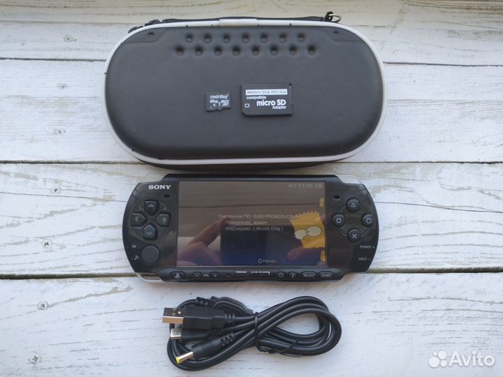 Sony PSP 3008 прошита, карта памяти 64gb