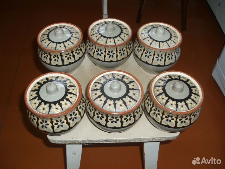 Набор керамических горшочков для запекания