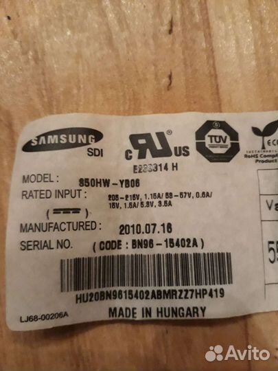 Плата для телевизора Samsung ps50c430a1wи тд