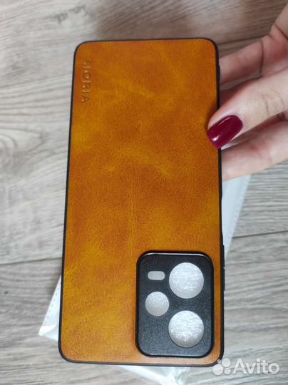 Матовый кожаный чехол для Redmi Note 12 Pro Plus