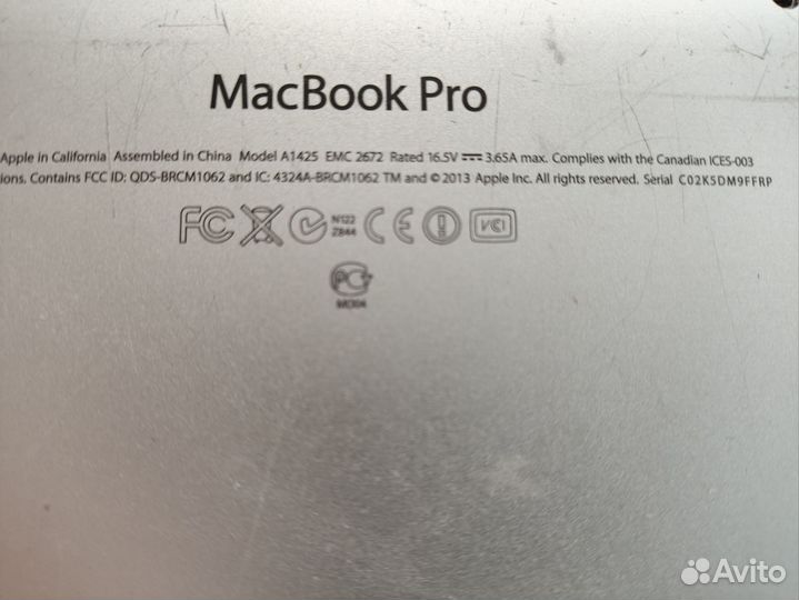 Macbook a1425, a1502