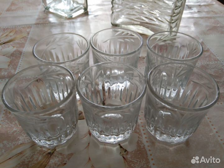 Графин-штоф и рюмки, Гусь -Хрустальный, СССР