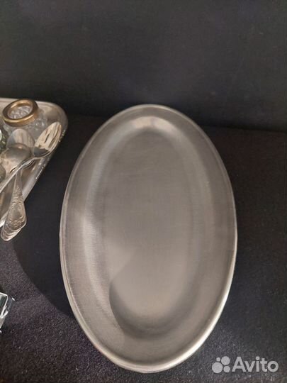 Блюдо мельхиор посеребрённый