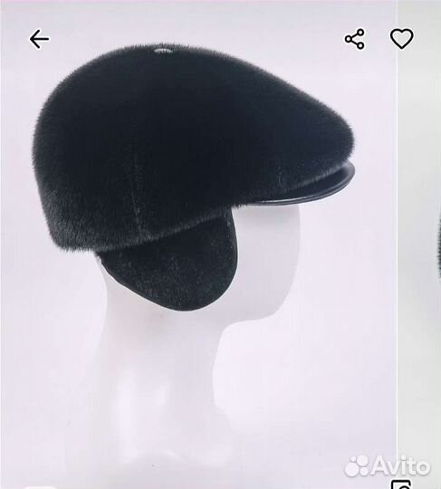 Меховая мужская кепка из нерпы