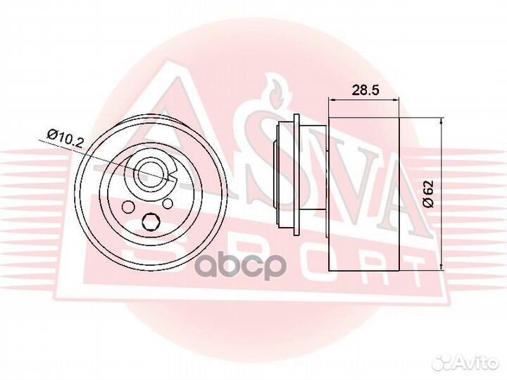 Ролик натяжной mzbp-018 asva