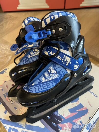 Детские коньки ледовые Ase-Sport, раздвижные