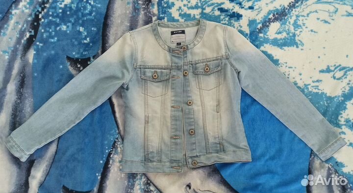 Джинсовая куртка для девочки 146 152 новая