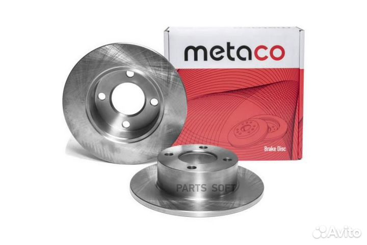 Metaco 3060158 Диск тормозной audi 100/80/90 86- з