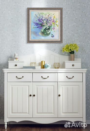 Картина маслом цветы. Букетик полевых цветов