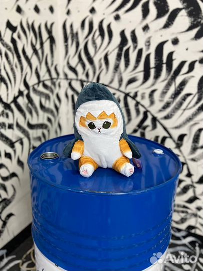 Мягка игрушка Кот в костюме акулы