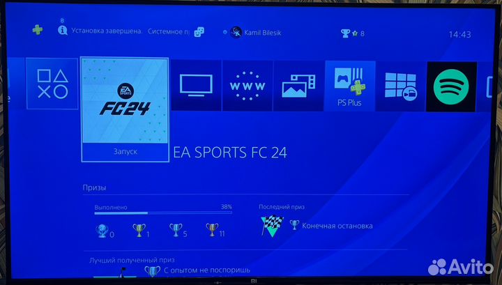 Sony playstation 4 slim + FC24 + игры