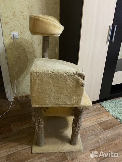 Домик лежанка для кошки с когтеточкой