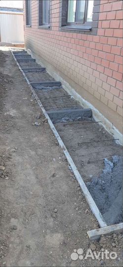 Бетонные работы отмостка фундаментные работы