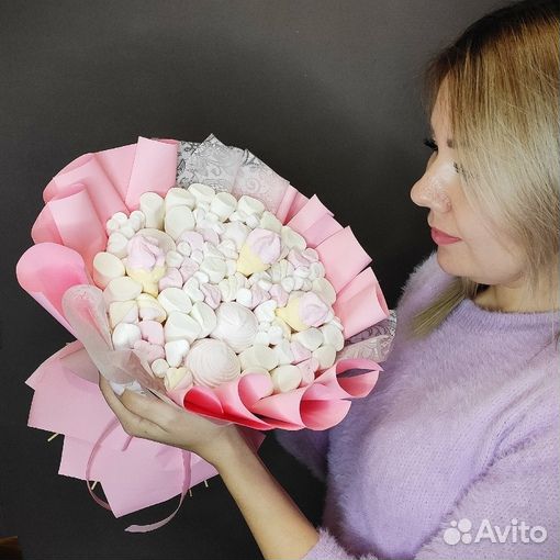 Съедобные букеты из зефира