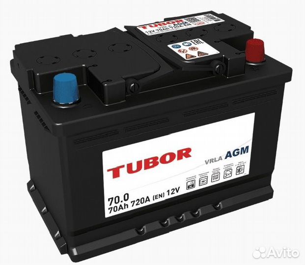 Аккумулятор AGM 70 ач Tubor на Volkswagen Kia Bmw