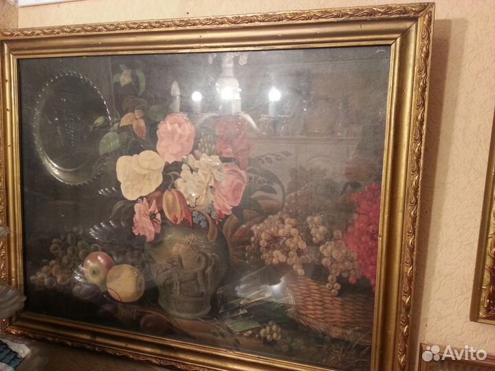 Картины:Джоконда, Хризантемы и др.1950-60 г.холст