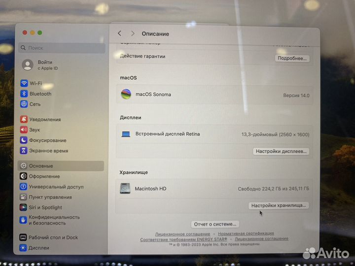 Apple MacBook air 13 2020 m1 8gb 256