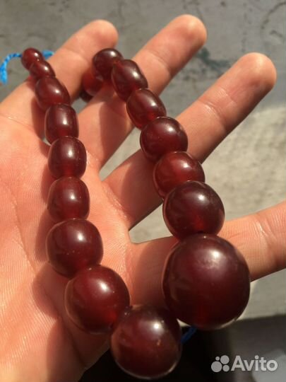Бусы янтарь