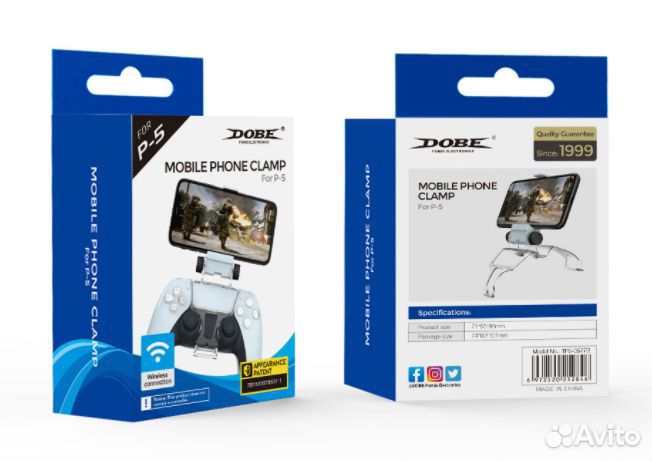 Держатель для телефона на джойстик PS5 Dobe