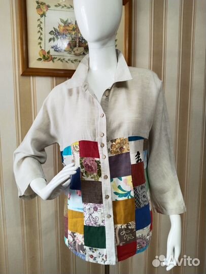 Блузка Жакет Лен Мастерская Яковлевым р-р 48
