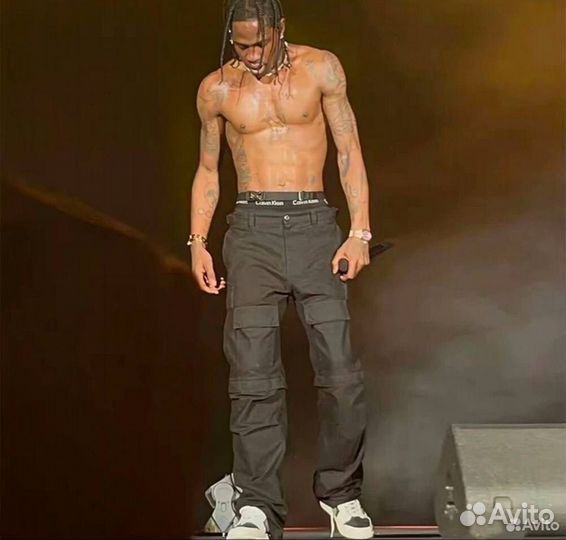 Штаны карго широкие