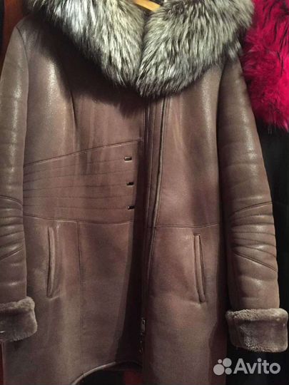 Дубленка женская с капюшоном