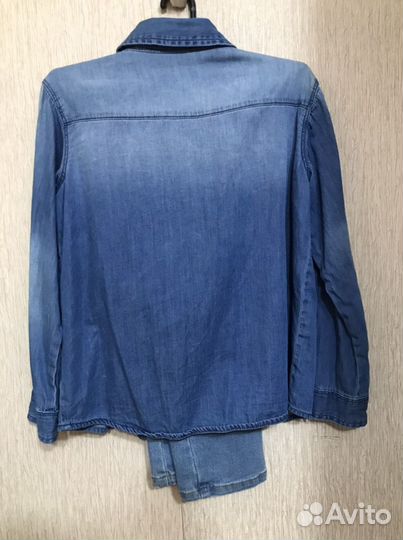 Джинсы и рубашка 134