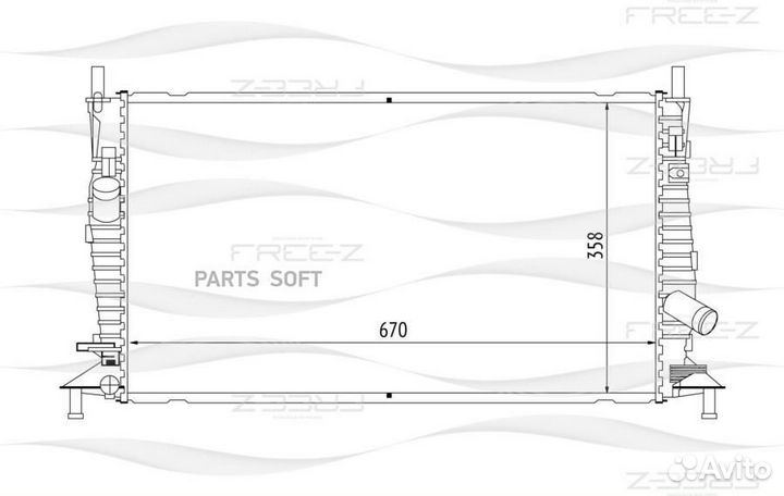 Радиатор охлаждения ford Focus/C-max 03- mazda 3 0