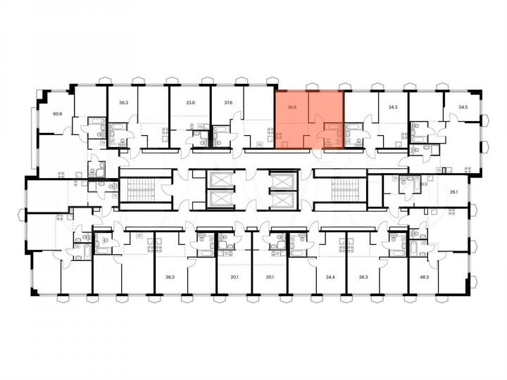 1-к. квартира, 36,6 м², 13/24 эт.