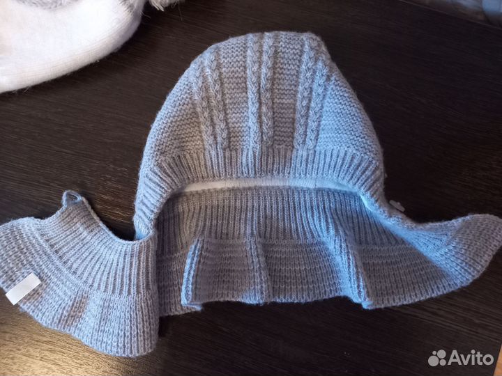 Шапочки осень зима для 0 -6 месяцев