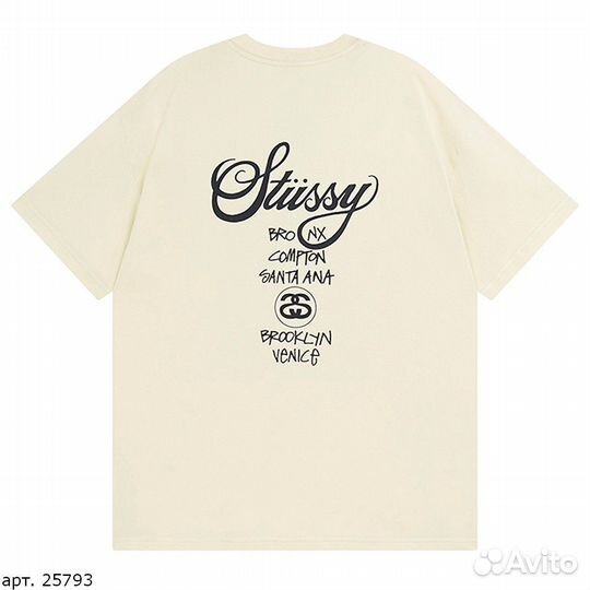 Футболка Stussy New York Бежевая