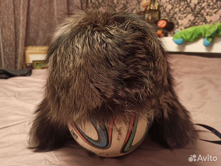 Шапка зимняя кожа и мех