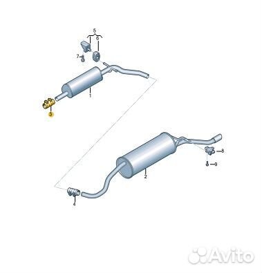 Хомут глушителя Volkswagen Polo CWV 244305 2016