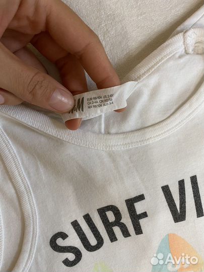 Н&М шорты для купания, майка, футболка