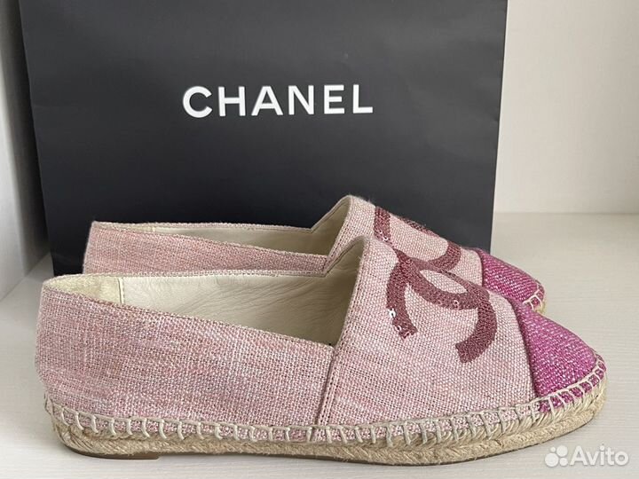 Эспадрильи Chanel оригинал, с пайетками