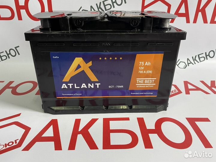 Аккумулятор 6ст - 75 ач (бесплатная доставка)