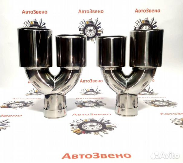 Насадки глушителя со скосом комлект 2шт