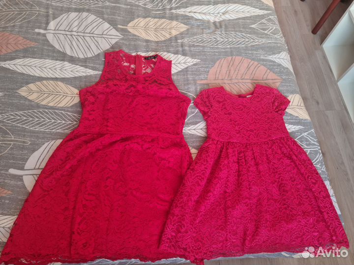 Платья для мамы и дочки family look